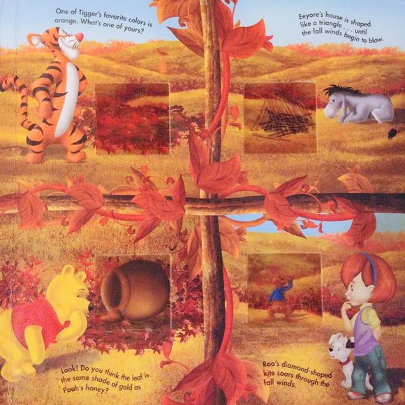 Tigger and Pooh Colors and Shapes Discover Disney kids book holographs like new - Picture 6 of 8